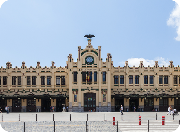 Imagen de Estació del Nord, Valencia donde se encuentra el local de consignas para guardar equipaje