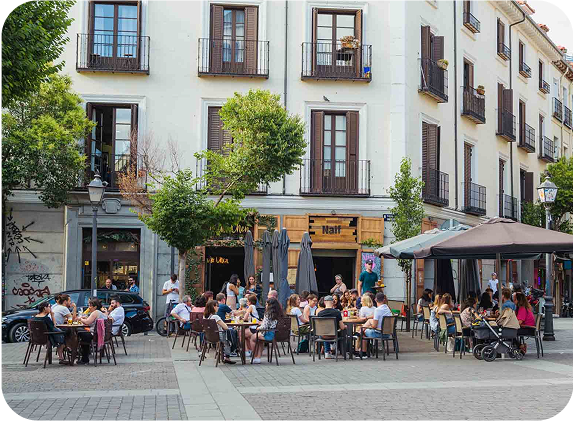 Image de Malasaña, Madrid où se trouve la consigne à bagages