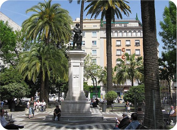 Imagen de Plaza del Duque, Sevilla donde se encuentra el local de consignas para guardar equipaje